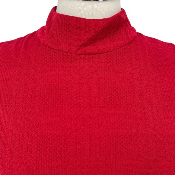 Maggy London A-Line Sleeveless Mock Neck Dress Red Size 14 NWOT - Picture 4 of 11